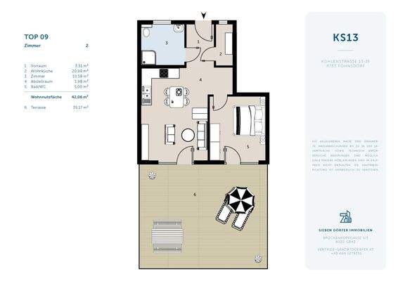 Verkaufsplan Top 9 - Kohlenstraße 15