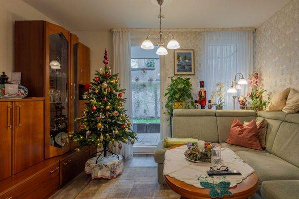 Wohnzimmer und Terrasse