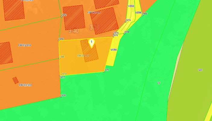 Flächenwidmung - direkt an den Wald angrenzend