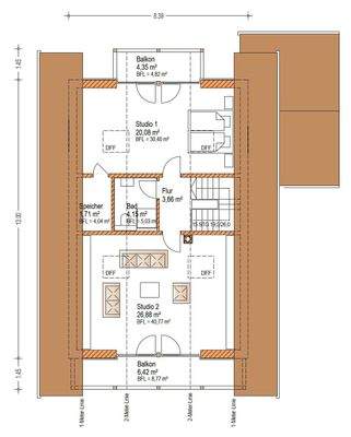 Grundrissplan Dachgeschoss