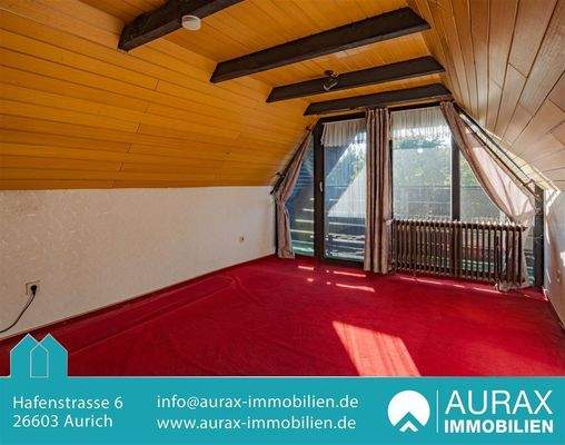 Schlafzimmer im Spitzboden