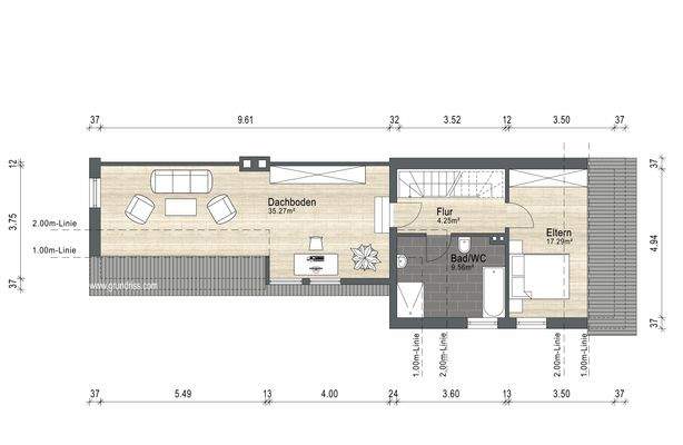 Grundriss Obergeschoss