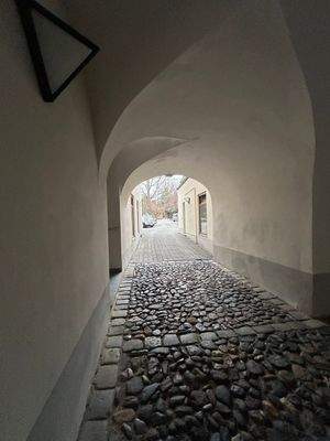 Gepflasterter Torbogen