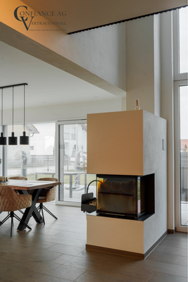 Esszimmer + Kamin