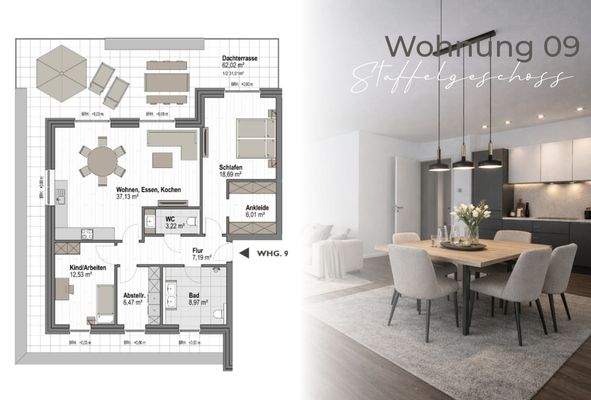 Penthouse der Extraklasse - Grundriss WE 9