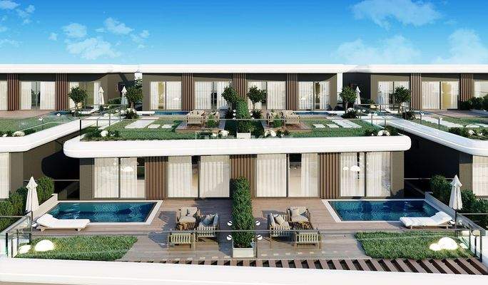 Apartments with Private Pools and Gardens in İzmir Çeşme