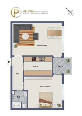 EG Grundriss Wohnung mitte