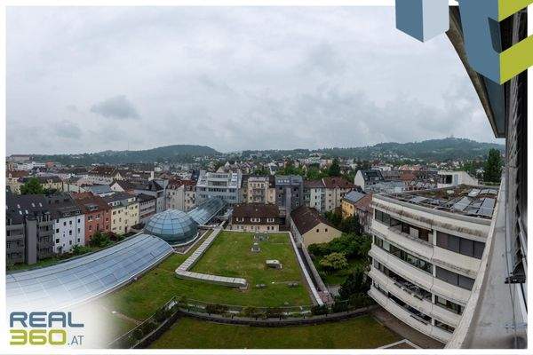 Blick vom 6. Stock Richtung Westen