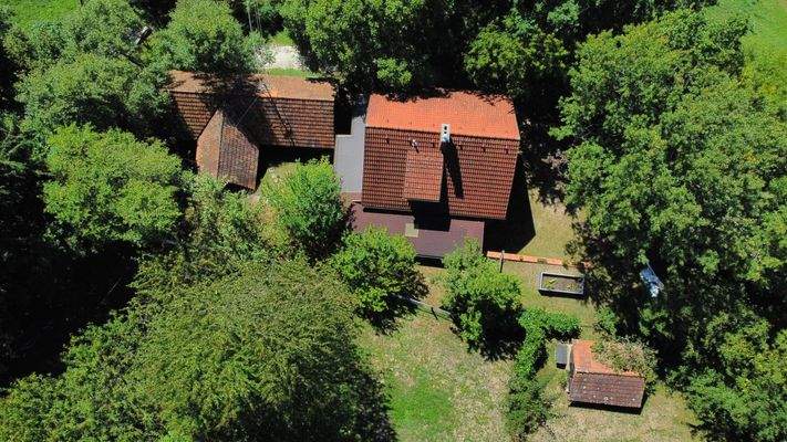 Hofstelle in Vogelperspektive