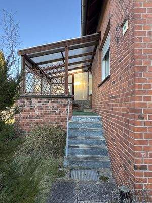 Zugang zur überdachten Terrassen