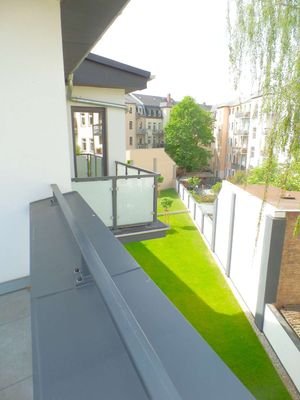 Terrasse Blick und Balkon