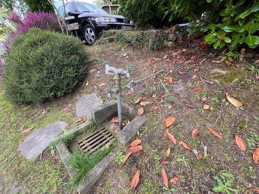 Waaseranschlüsse für die Parzellen