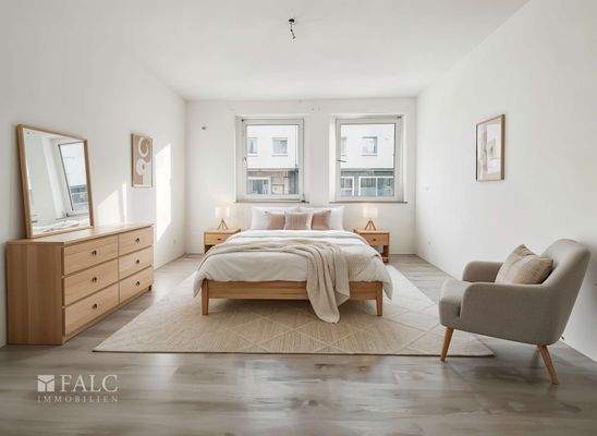 Schlafzimmer - (digitales Homestaging)