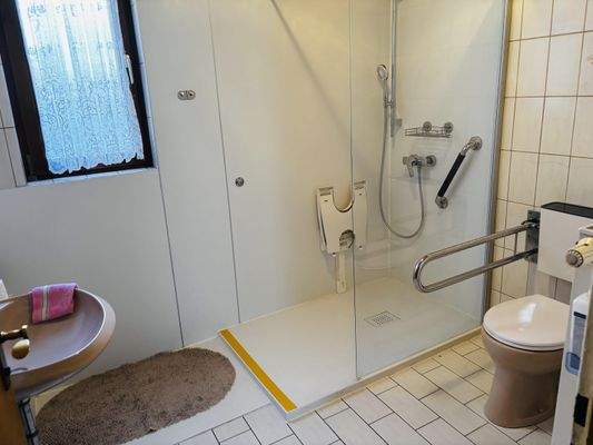 Bad mit neuer, bodenebener Dusche (EG)