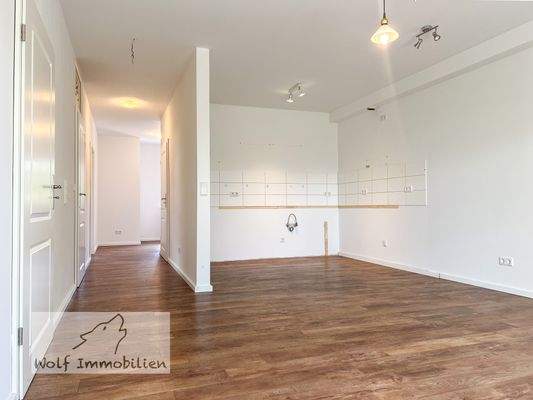 Wohnküche und Flur