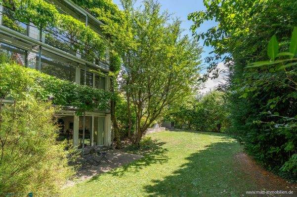 Südseite Haus mit Garten