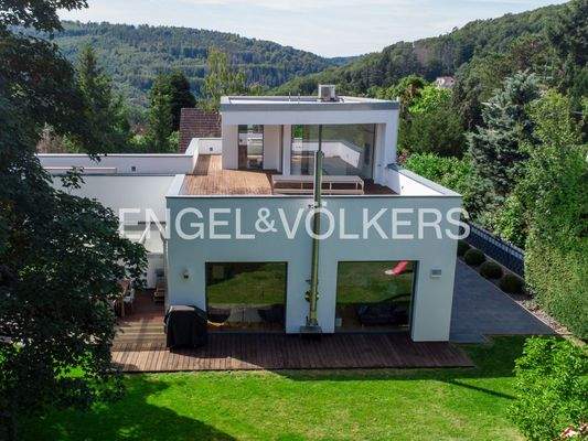 Die Gartenansicht von oben