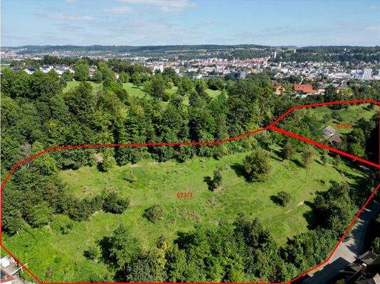 Grünfläche von oben