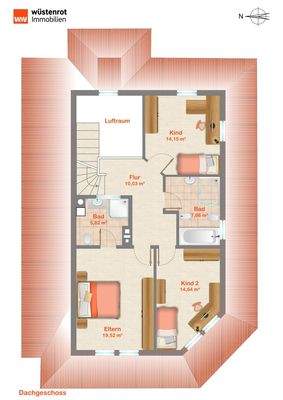 Grundriss Obergeschoss