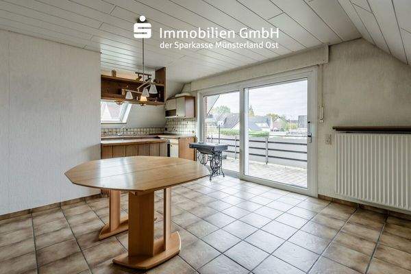 Essbereich im Dachgeschoss