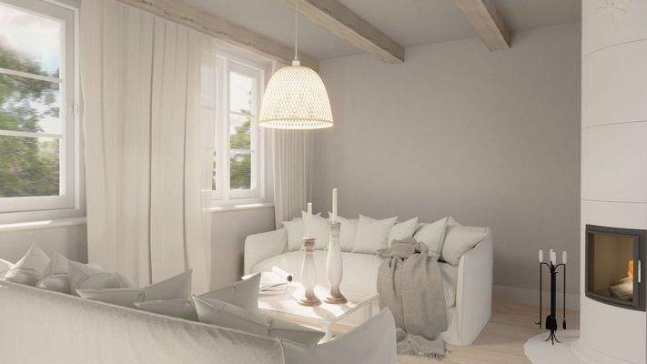 Visualisierung Kaminzimmer