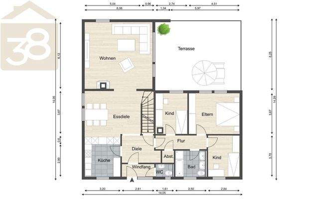 Grundriss Erdgeschoss