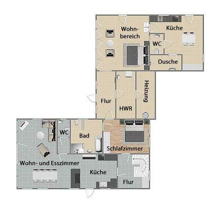 Grundriss Erdgeschoss (nicht maßstabsgetreu)