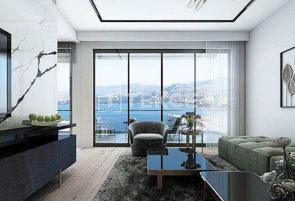 Sea-View Residence Apartments Near the Metro in İzmir Konak