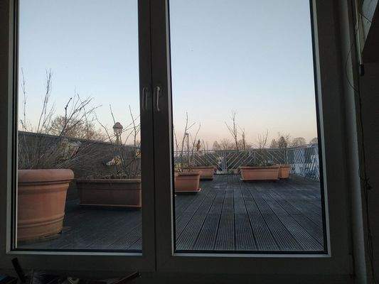 Blick auf Dachterrasse