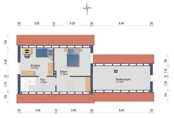 Dachgeschoss (Darstellung und Maßangaben sind ohne Gewähr)