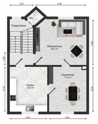 Grundriss Obergeschoss