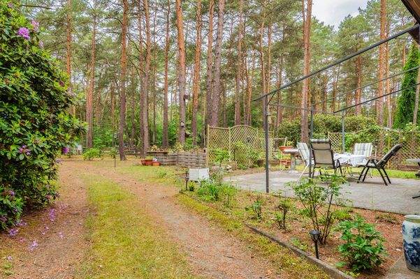 Weg von der Garage zur Terrasse