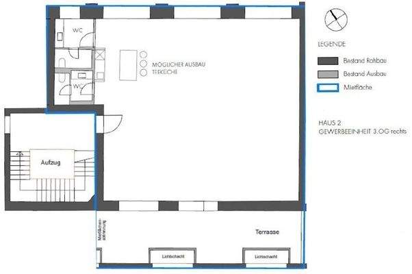 Grundriss 3 OG rechts 202 m² Neu