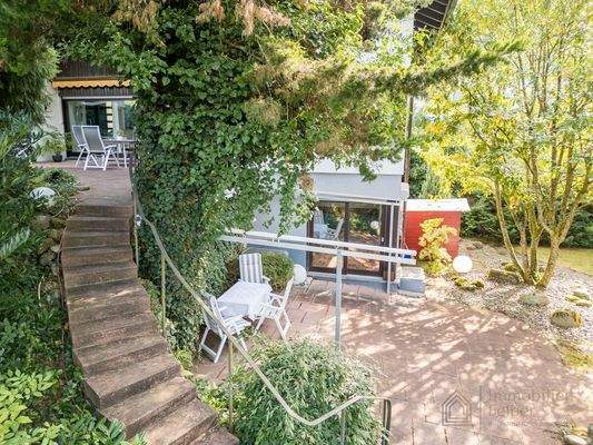 Terrasse auf zwei Ebenen