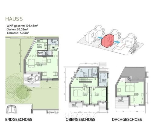 Grundirss Haus 5 - Dopplehaushälfte