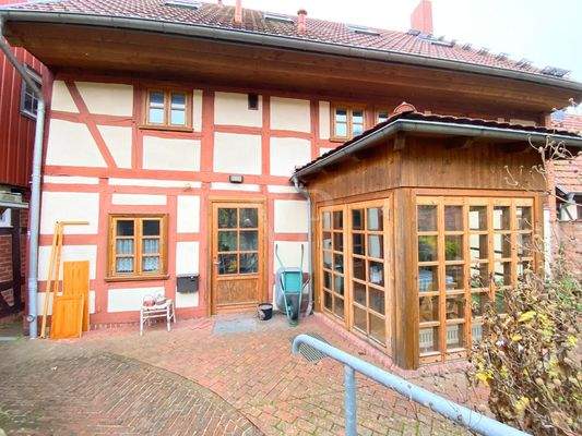 Blick auf den Wintergarten der Wohnung im EG