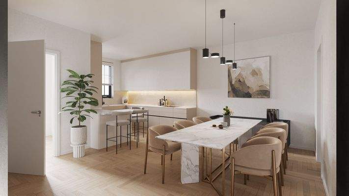 Rendering Küche/Essbereich