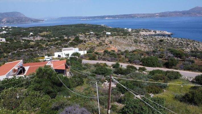 Kreta, Kokkino Chorio: Grundstück mit Meerblick und Bergblick zu verkaufen