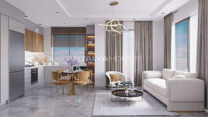 Apartments 3 Km from Cleopatra Beach in Alanya