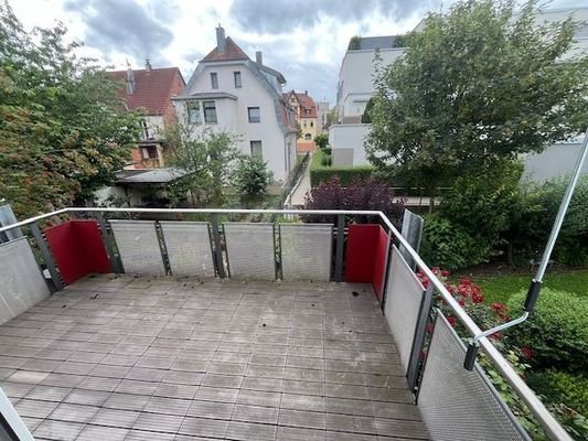 Blick vom Balkon