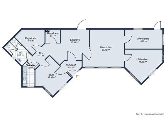 Grundriss Bürofläche