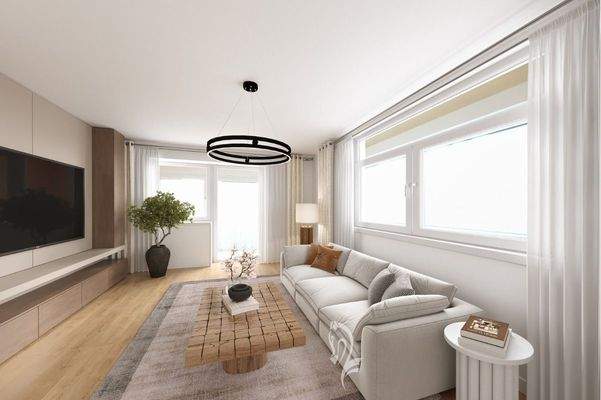 Visualisierung Wohnzimmer nach Renovierung