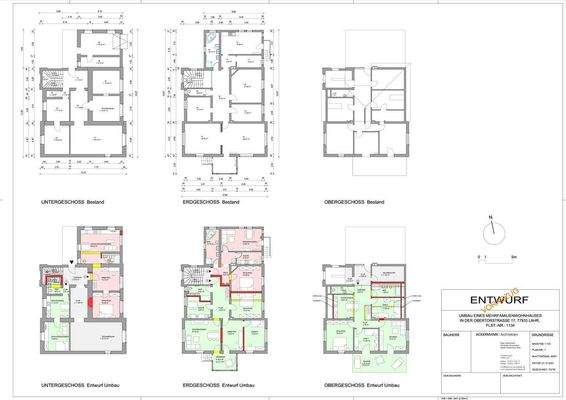 Grundrisse Bestand und Projekt