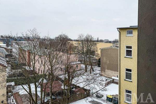 Blick aus dem Fenster Innenhof