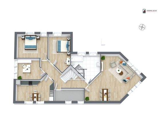 Obergeschoss - 3D Plan
