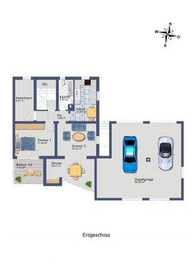 Grundrissplan EG-technisch bearbeitet