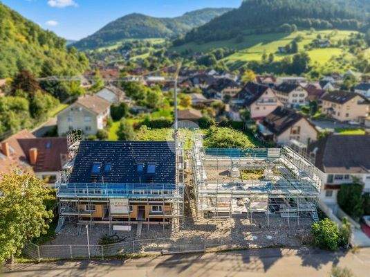 Blick auf die Häuser