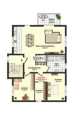 Grundriss Obergeschoss