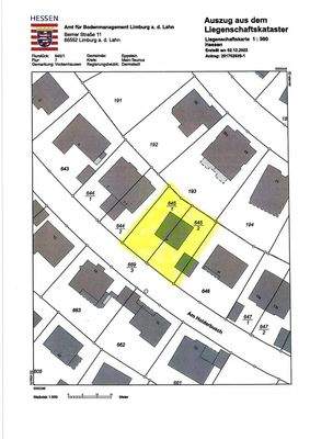 Auszug aus dem Liegenschaftskataster