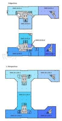 Grundriss 1 OG + 2 OG